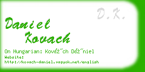 daniel kovach business card